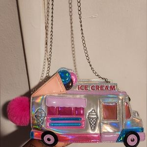 Holographic Ice Cream Truck Chain Purse